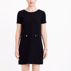 J. Crew Factory Black Relaxed Pocket Shift Dress